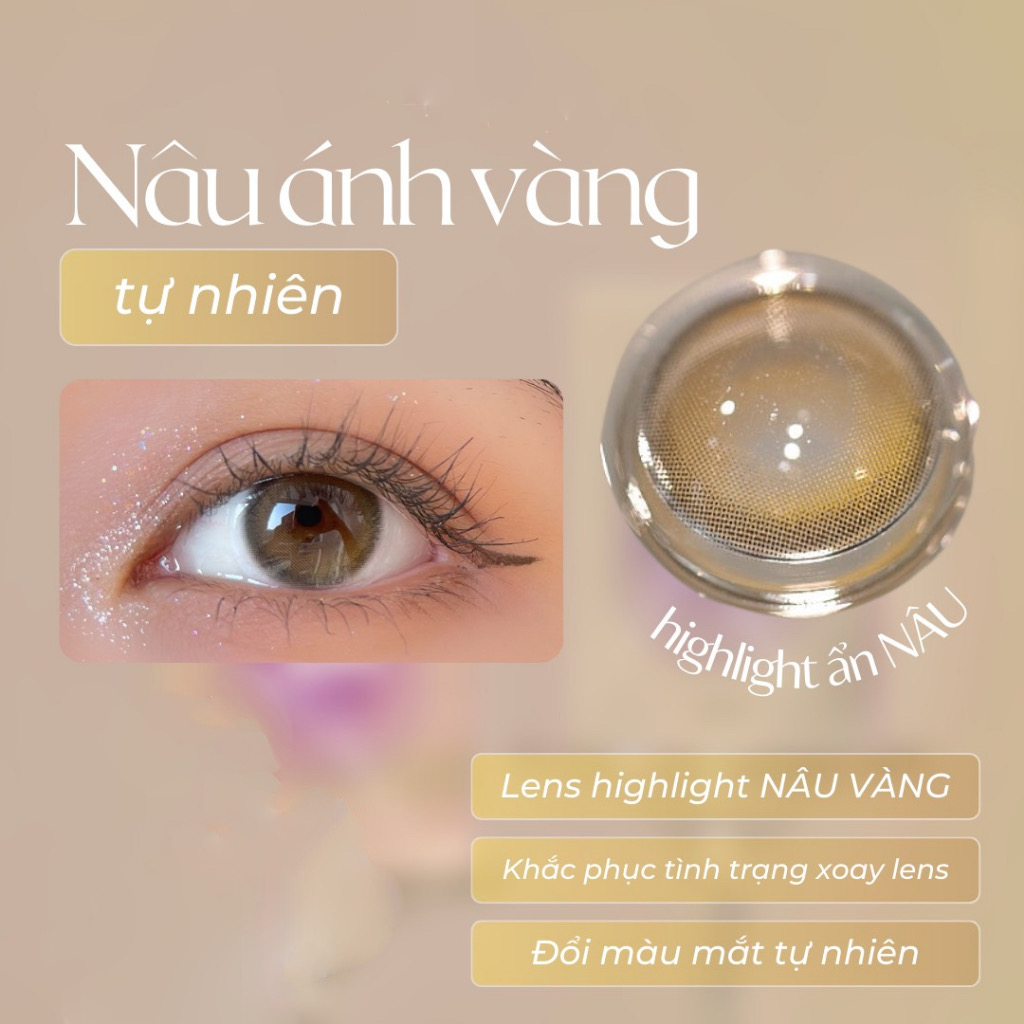￼Kính Áp tròng Blurring Brown 14.2mm - FAIRY SHOP CONTACT LENS độ cận 0 - 7 chất liệu MPC POLYMER cho mắt thở