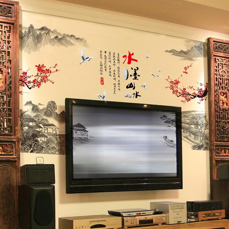 Decal dán tường cành đào phong thủy - Tết