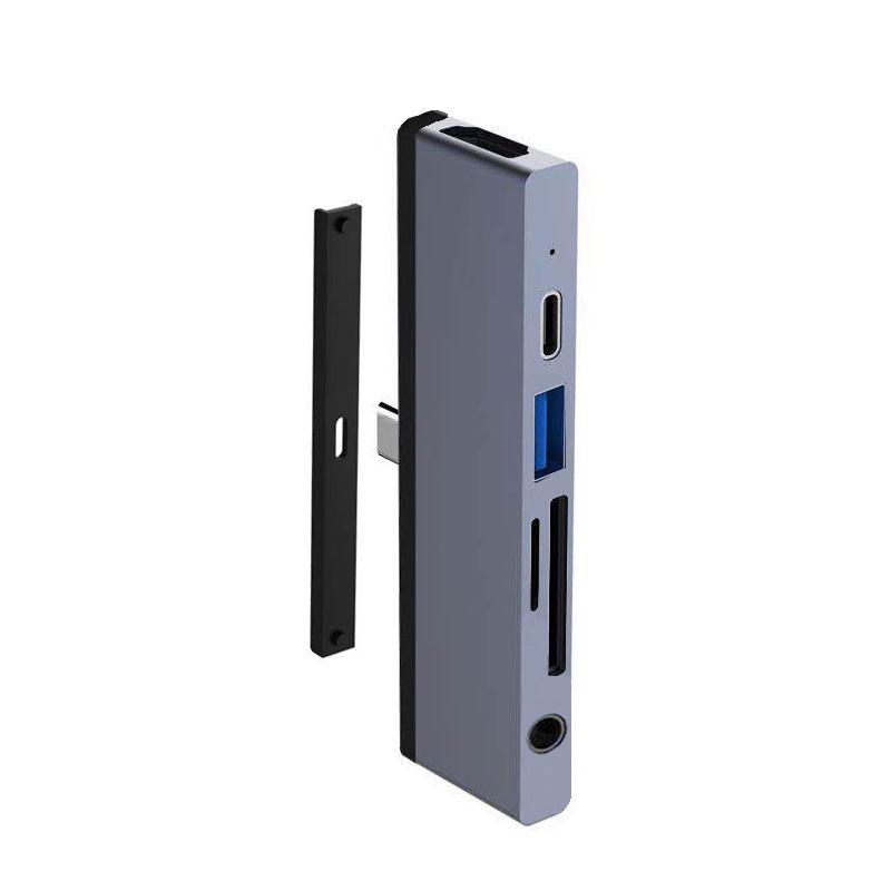 Bộ Chuyển Đổi Tai Nghe USB c Hub Type-c Sang 4K HDMI PD 3.5MM Aux / TF Cho iPad Pro / Air 4 2018 2020