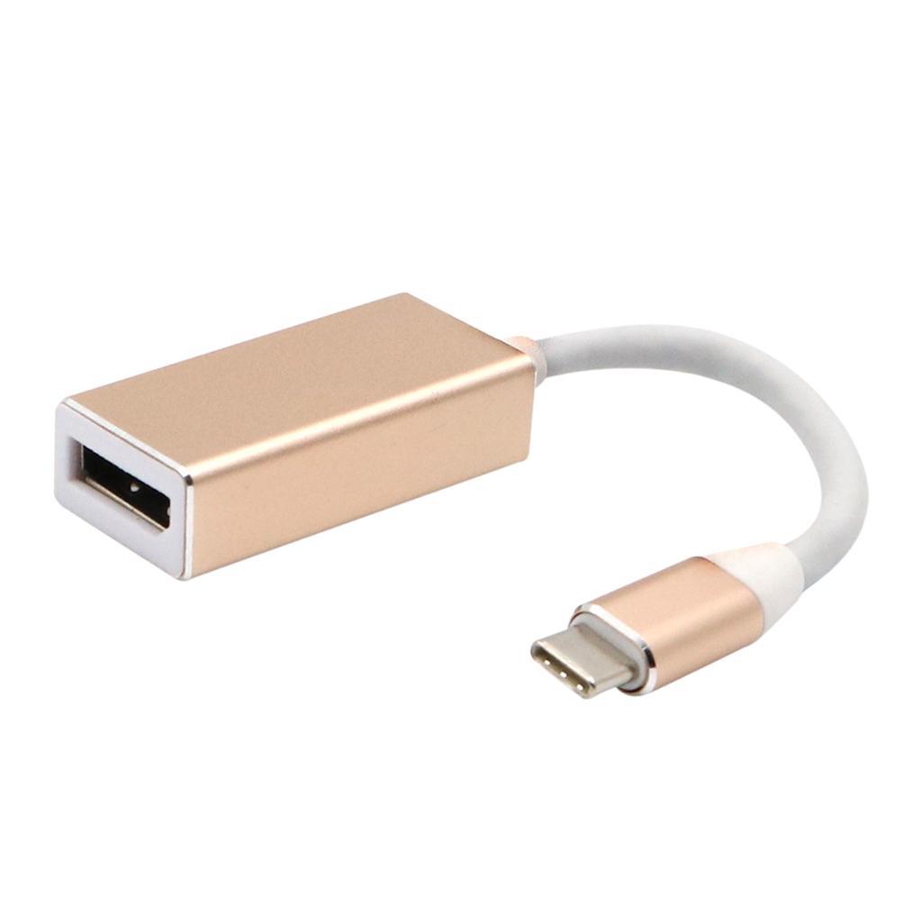 USB-C Type C Male to Displayport DP Port Female Converter Cable Rose Gold