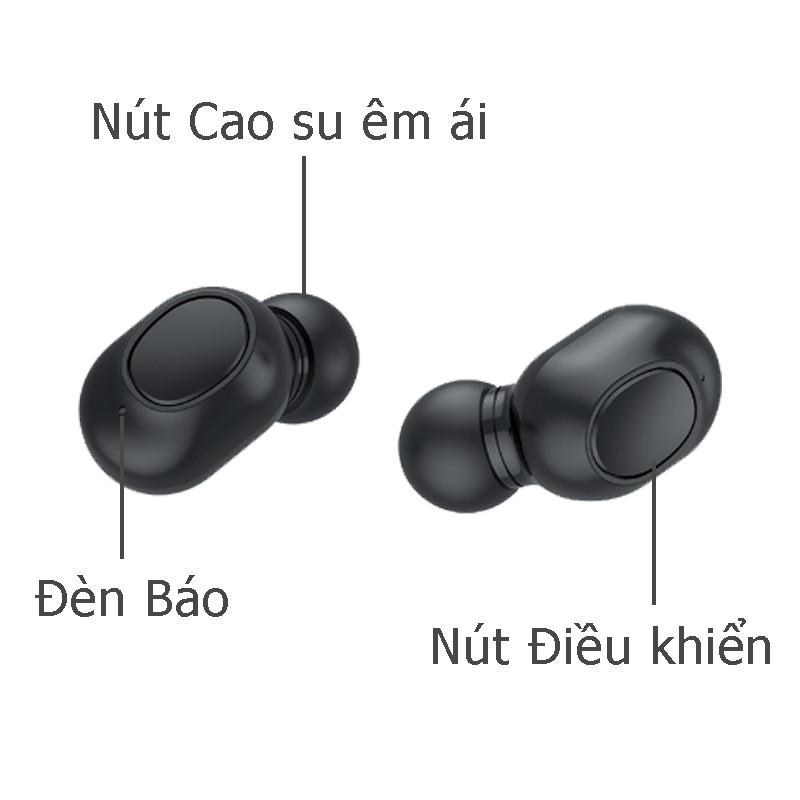 Tai nghe Bluetooth nhét tai không dây True wireless earbuds PKCB Hàng Chính Hãng