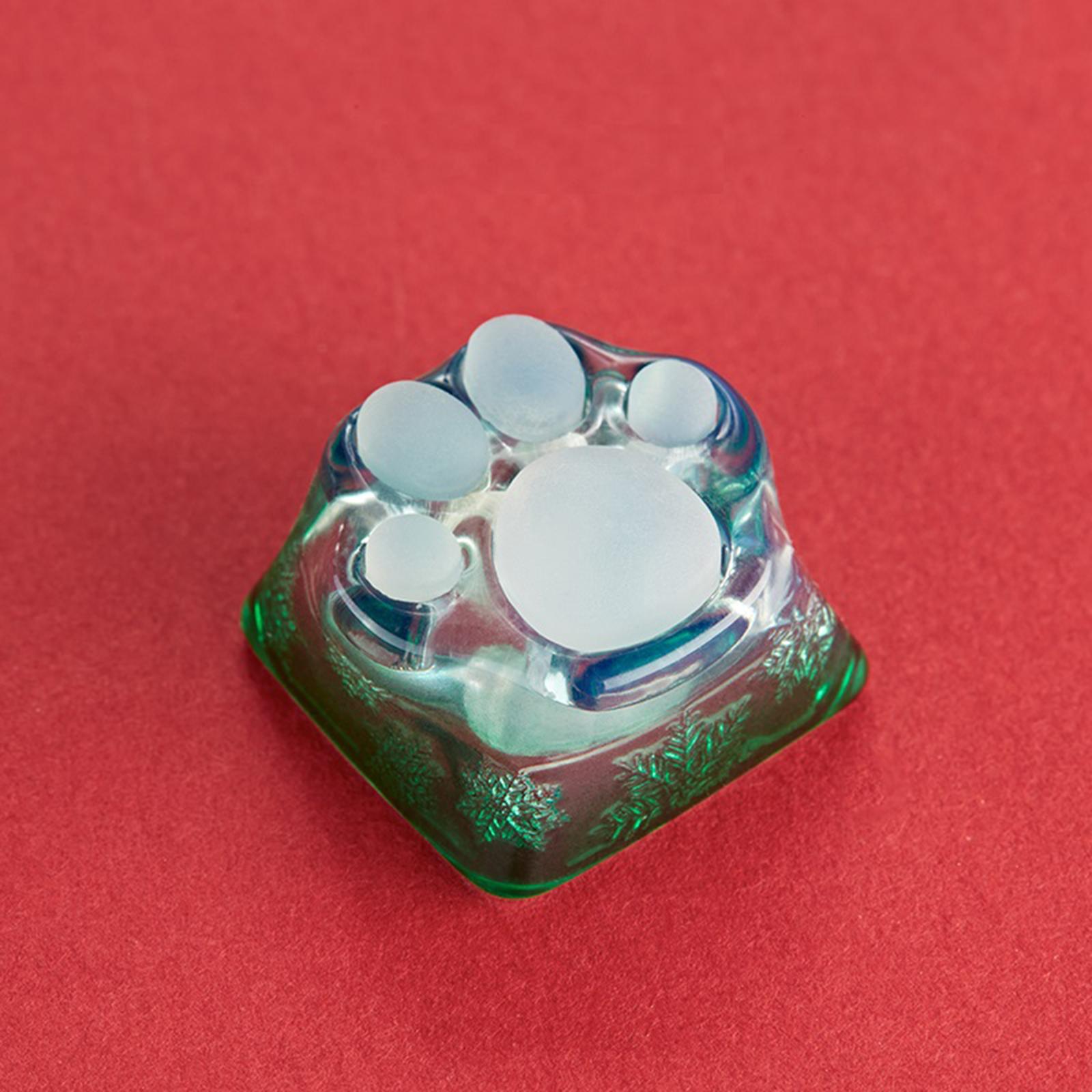 Cute 3D Clear Cat Paw Mechanical Keyboard Keycap for Cherry MX
