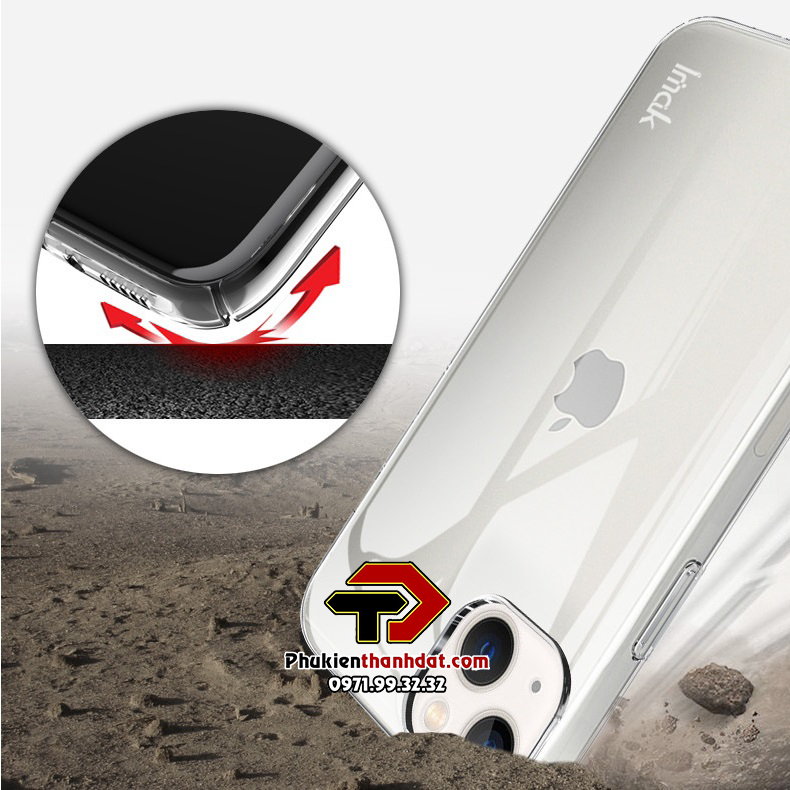 Ốp lưng trong suốt cho iPhone 14 chính hãng IMAK phủ nano không ố màu - Hàng chính hãng