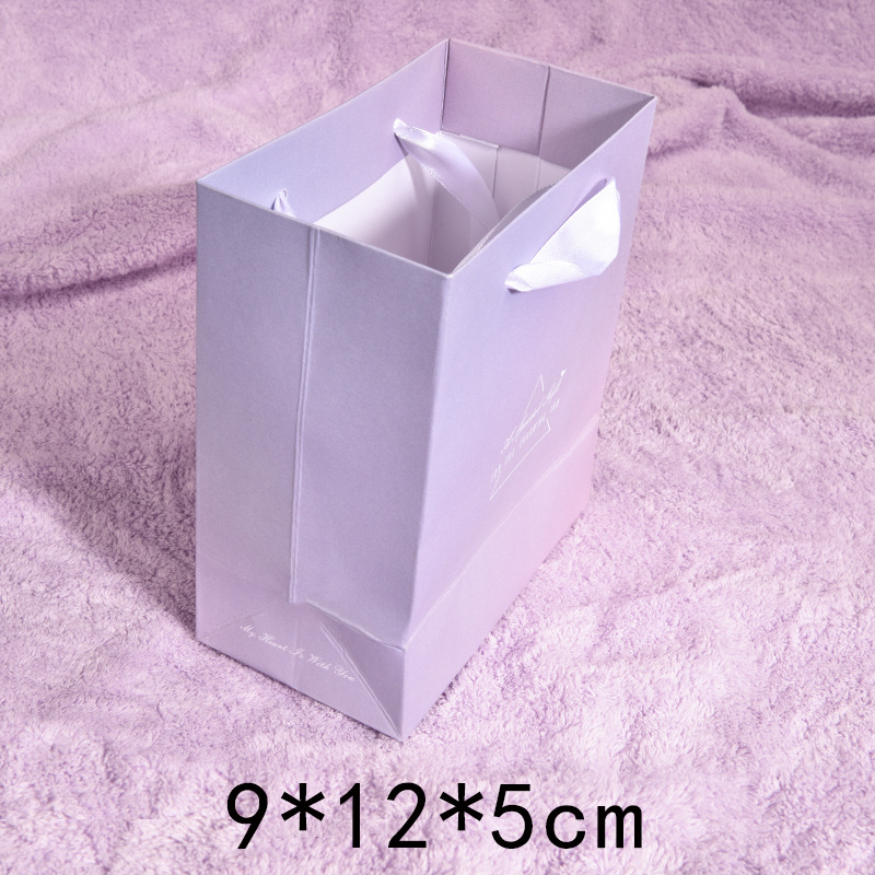 Q967 Túi giấy quai xách hoặc hộp họa tiết Gradient Galaxy, có bọt biển hoặc ruột gối dùng đựng đồ quà tặng mini