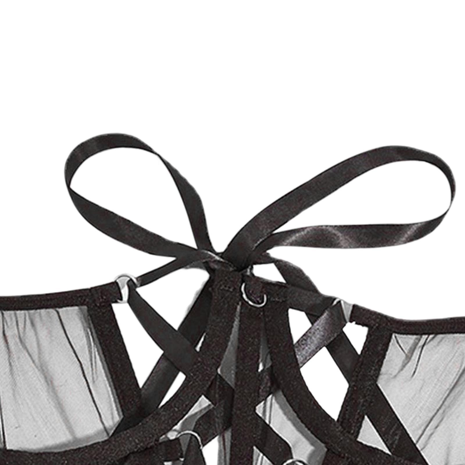 Fashion Women Lace up Corset Waist  Wide Belt for Costume Christmas Black