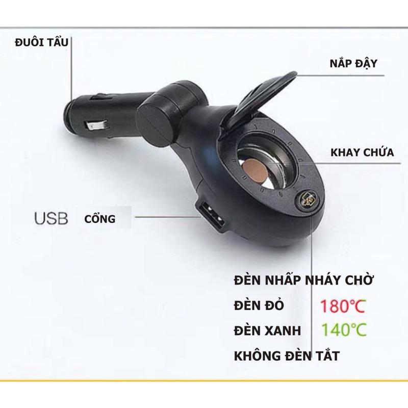 Tẩu xông trầm dành cho ô tô, khử mùi chống say xe đa năng
