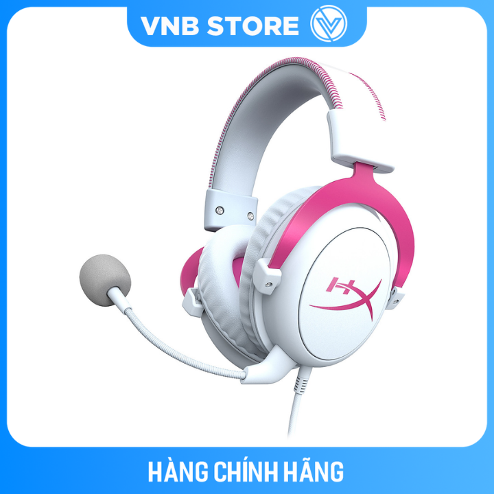 Tai Nghe Gaming HyperX Cloud II Pink Edition Giả lập âm thanh vòm 7.1 - Hàng Chính Hãng