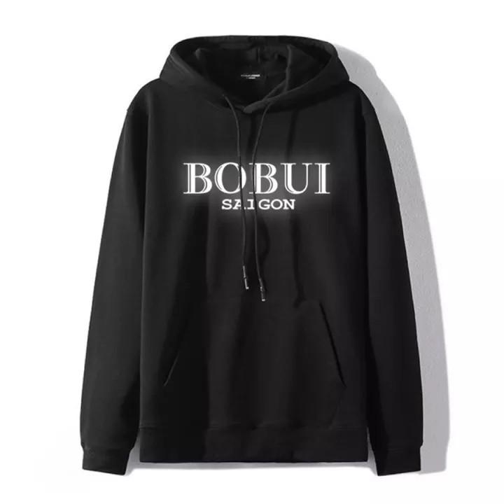 () (LILIFASHION) Áo hoodie BOBUI SAIGON phản quang dáng unisex chất NỈ TÀU cao cấp