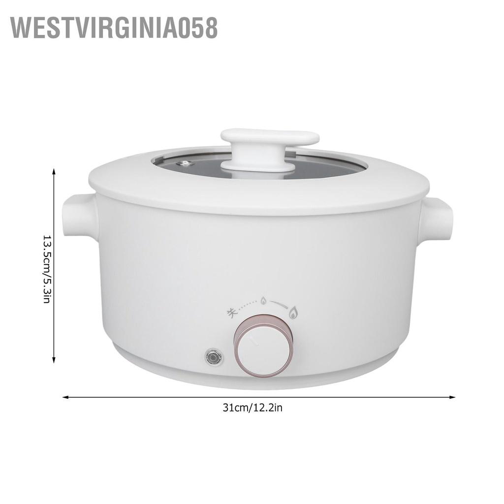 Westvirginia058 Nồi nấu điện 3L đa năng Mini Bếp từ Kí túc xá Studen Chảo chiên AU 220V