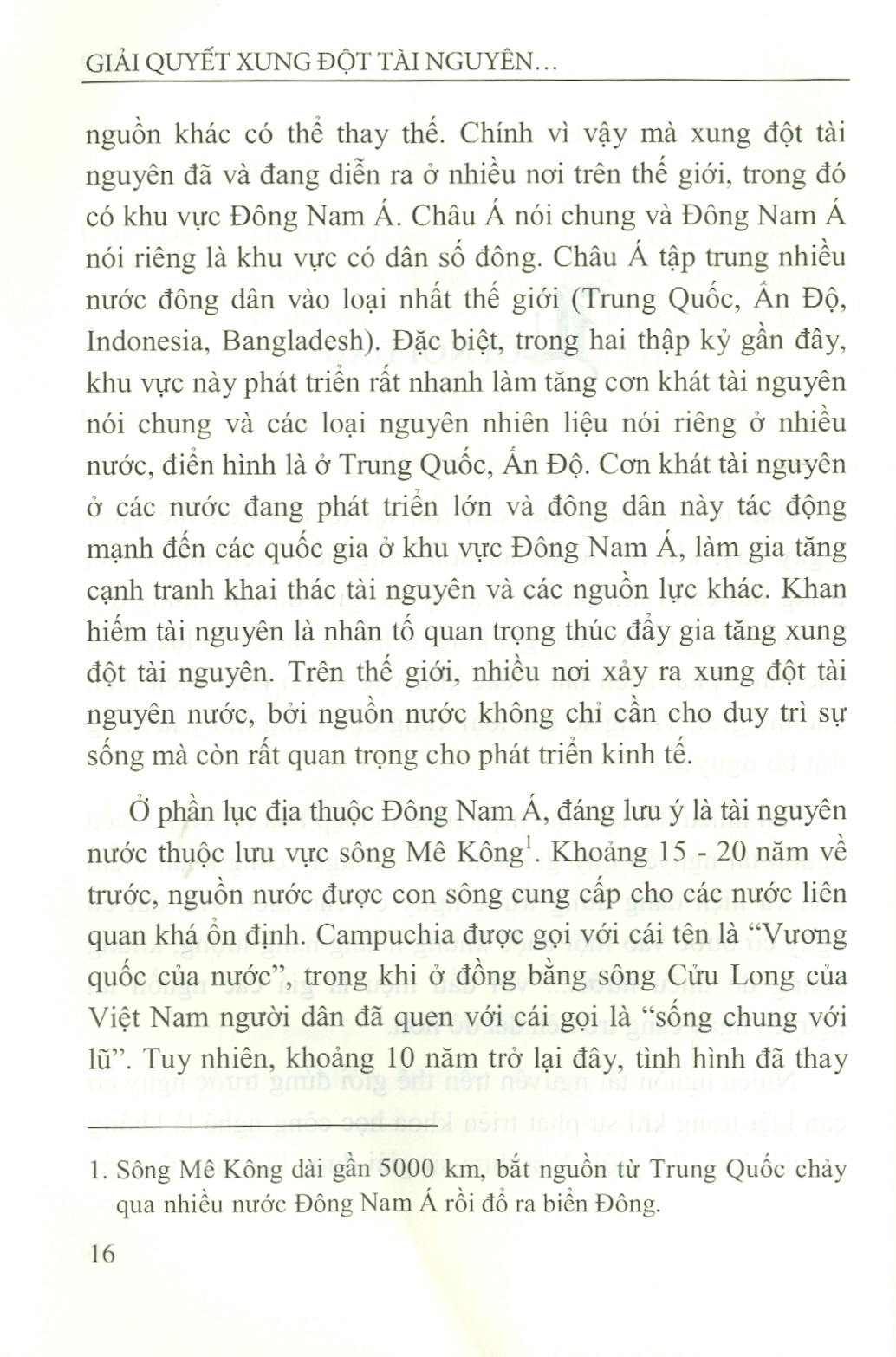 Giải Quyết Xung Đột Tài Nguyên Ở Khu Vực Đông Nam Á (Resolving Resource Conflicts In Southeast Asia) (Sách chuyên khảo)