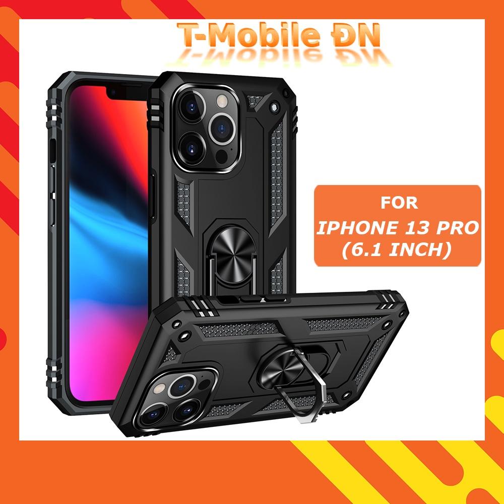 Ốp lưng cho iPhone 13 Pro Max chống sốc 2 lớp kèm nhẫn iring làm giá đỡ cho