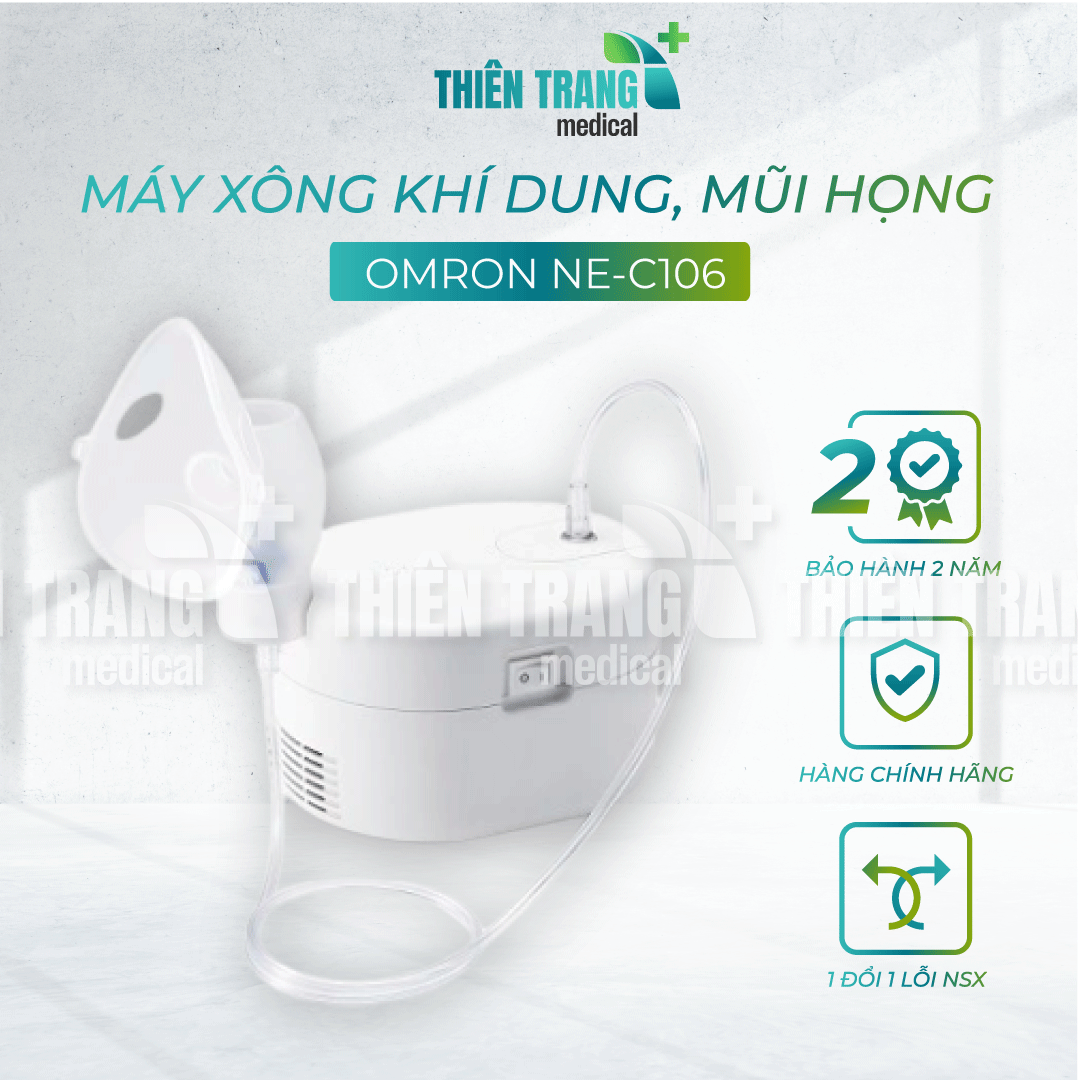 MÁY XÔNG KHÍ DUNG, MŨI HỌNG OMRON NE-C106 Thiên Trang Medical