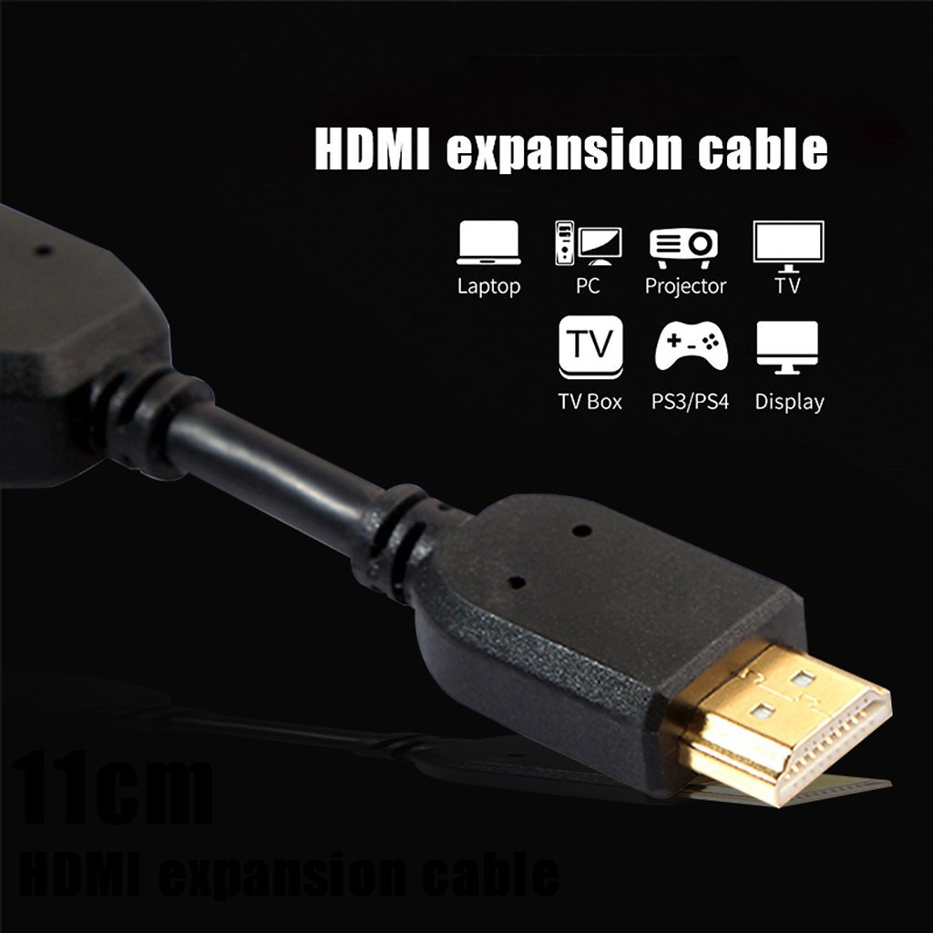 Đầu nối dài HDMI đực ra cái FullHD - dài 11cm - C4 -JL