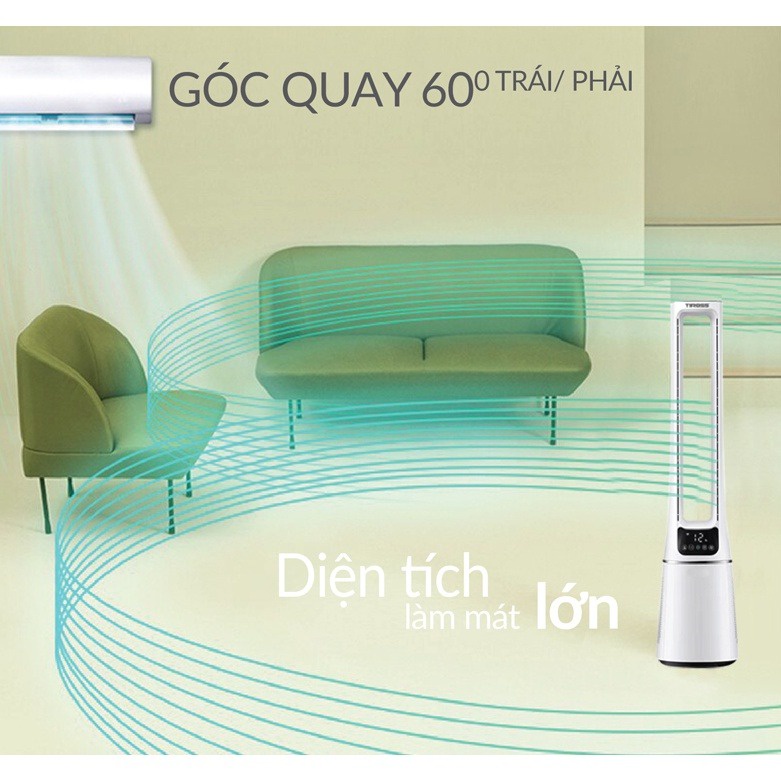 Quạt không cánh kết hợp lọc không khí Tiross TS9175 - Hàng chính hãng