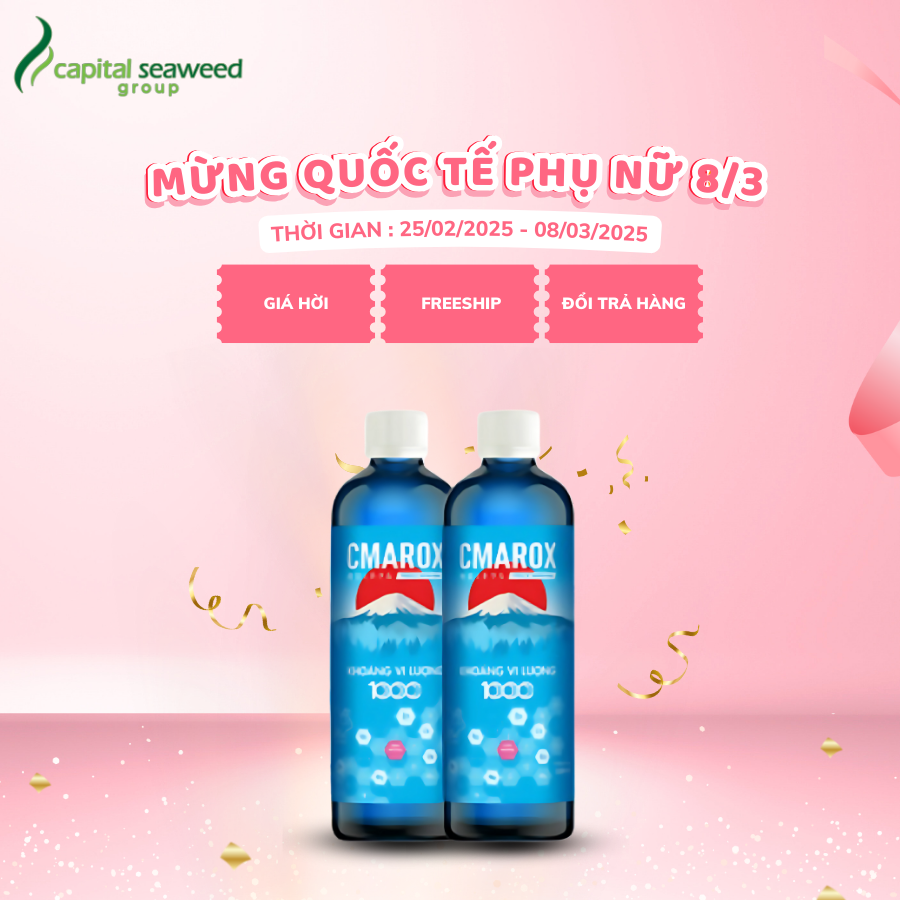 3 Chai Khoáng Vi Lượng CMAROX 1.000ppm Chai 500ml - Bổ Sung Khoáng Chất Cho Cơ Thể