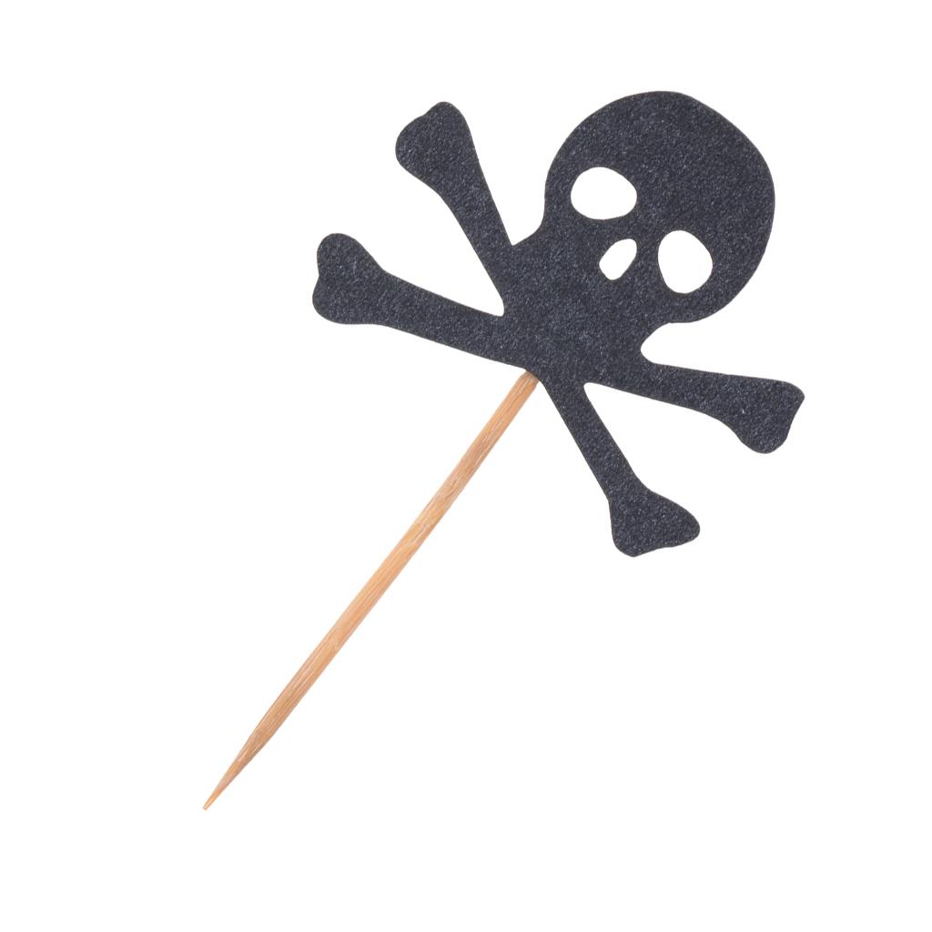 2xHalloween cake Cupcake toppers Food Sticks Cake Centerpieces Black