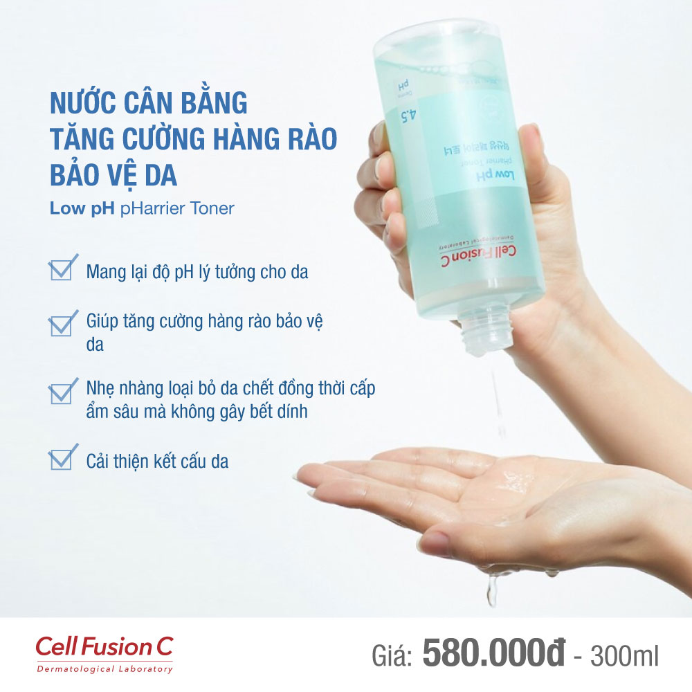 Nước Cân Bằng Tăng Cường Hàng Rào Bảo Vệ Da Cell Fusion C Low Ph Pharrier Toner (300ml)