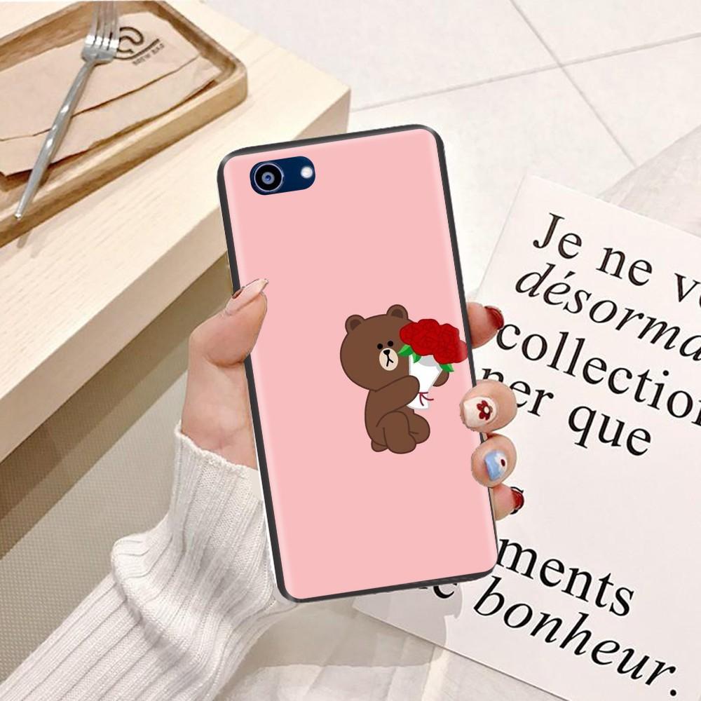 Ốp lưng dành cho điện thoại Oppo Reno 3 Viền dẻo TPU hình Gấu Nâu Cute
