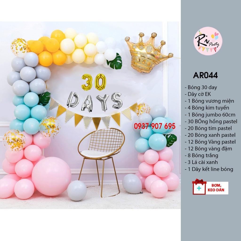 Trang Trí Đầy Tháng, Happy Full Month, Bé gái, Bé trai