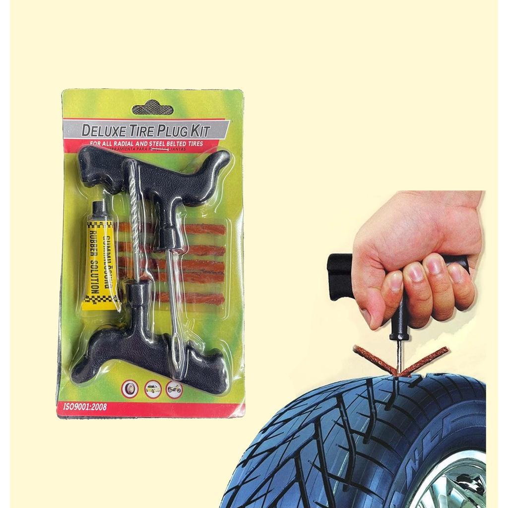 Bộ Dụng Cụ Vá Lốp Xe Không Xăm – Bộ Vá Lốp Ô Tô Dự Phòng Khẩn Cấp, Dùng Cho Xe Ô Tô ,Xe Máy Cứu hộ tiện dụng hỏa tốc