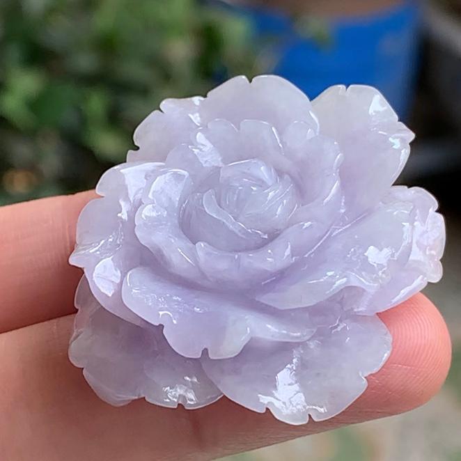 Mặt ngọc hoa khai phú quý tử la lan Ngọc phỉ thúy tự nhiên