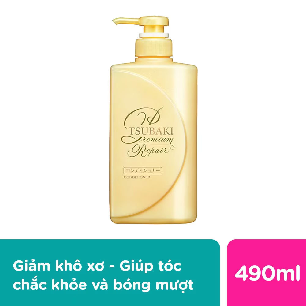 Dầu Xả Tsubaki Premium Repair Conditioner Phục Hồi Hư Tổn 490ml