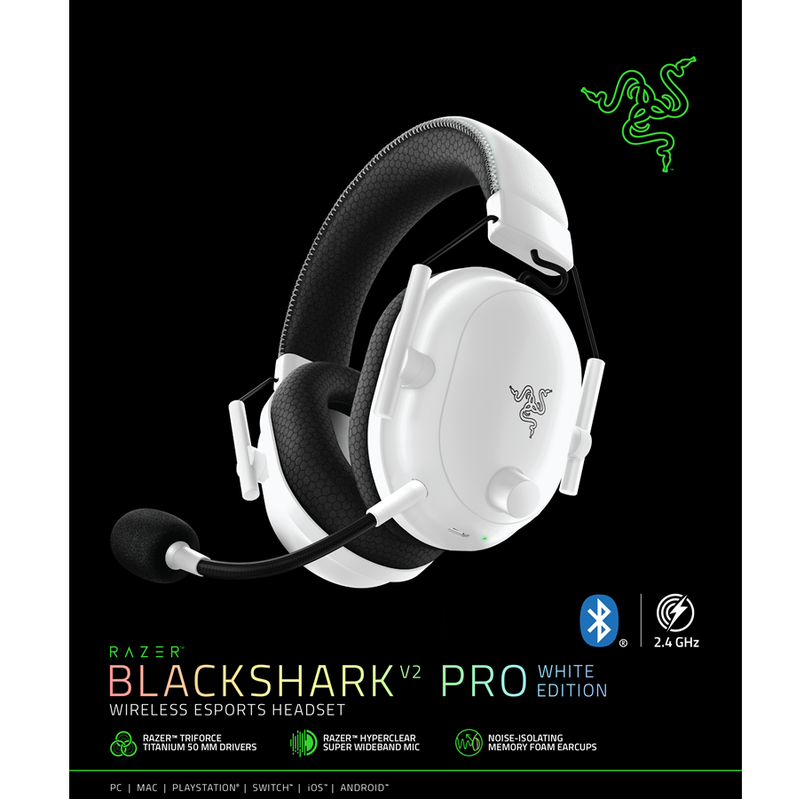 Tai nghe không dây chùm đầu Razer BlackShark V2 Pro-Gen 2 (2023)-Wireless Gaming Headset_Mới, hàng chính hãng