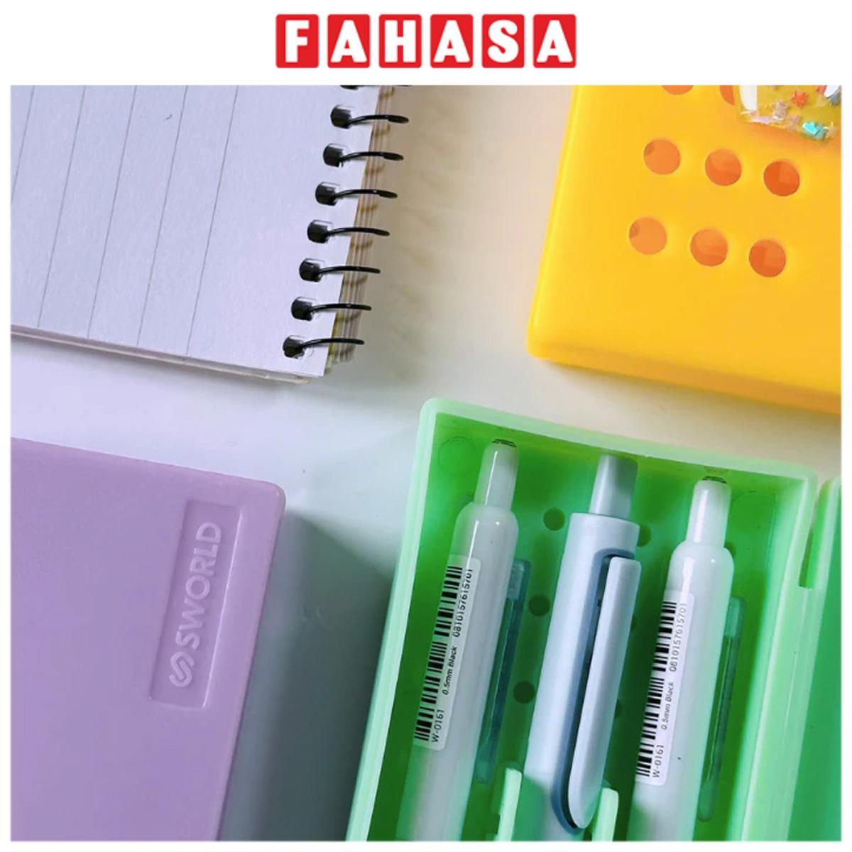 Hộp Đựng Bút Trang Trí - Kèm Charm Tone Pastel - Sworld IP4441-PK - Pink