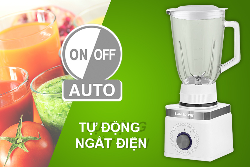 Máy Xay Sinh Tố 3 Cối Sunhouse SHD5582W - Hàng chính hãng