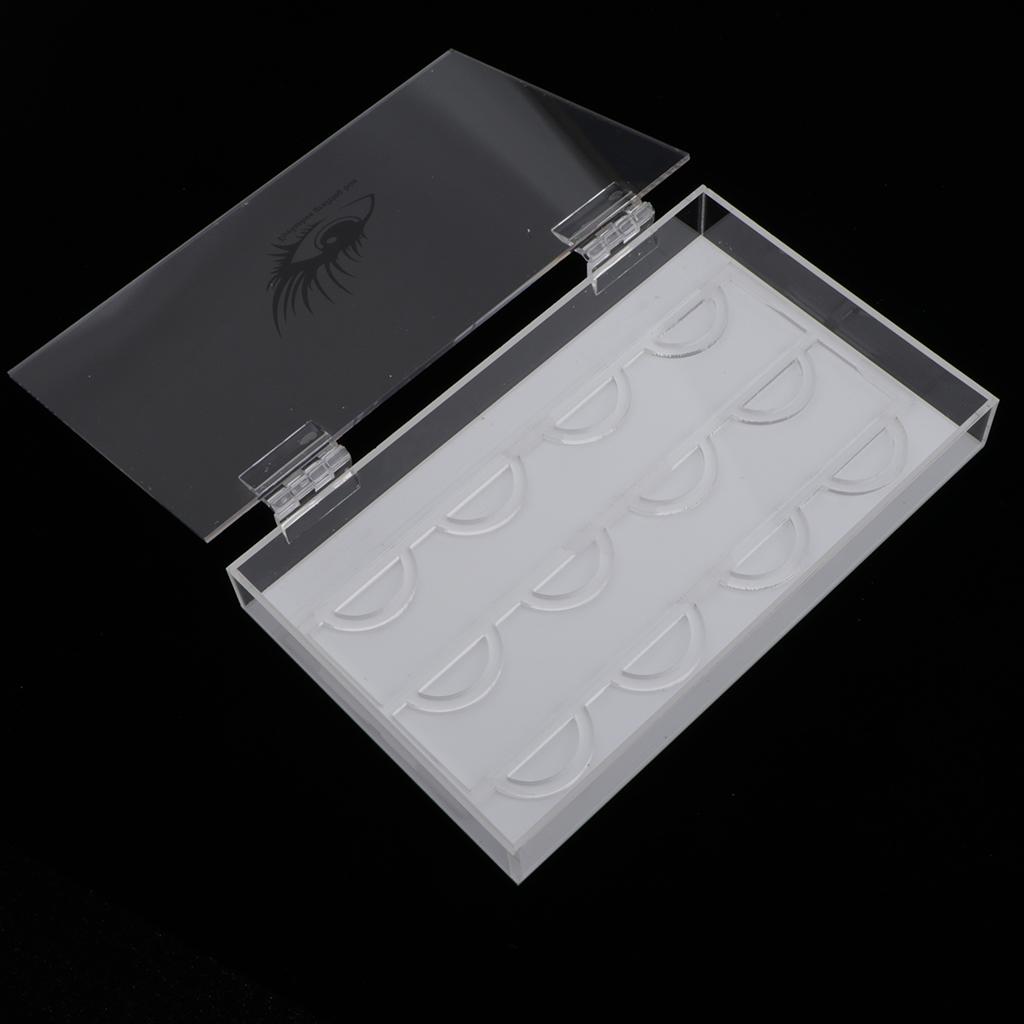 6 Pairs Acrylic False Eyelash Storage Case Display Box Eyelash Holder Stand
