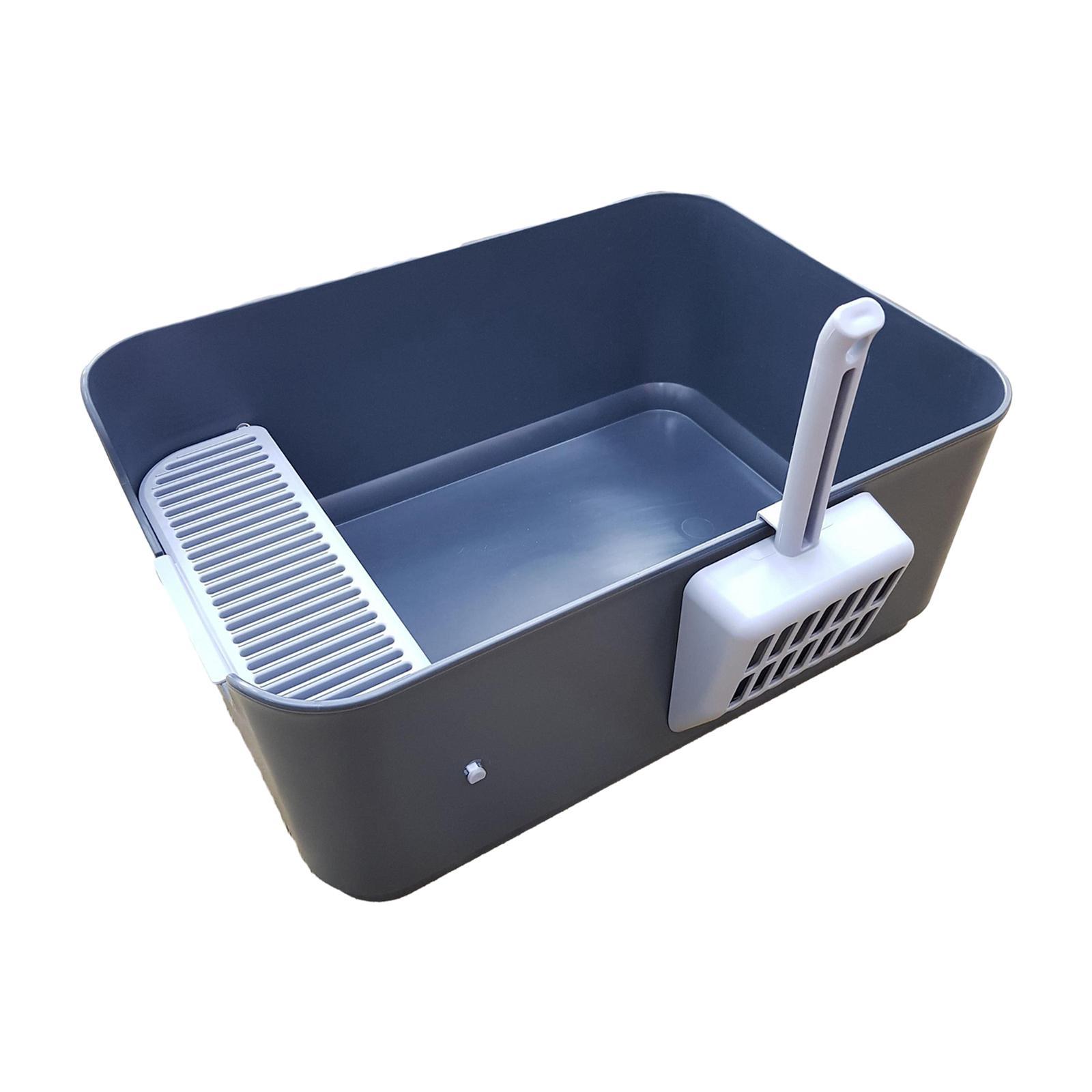 Pets Litter Tray Litter Pan Kitten Splashproof Cage Open Litter Box