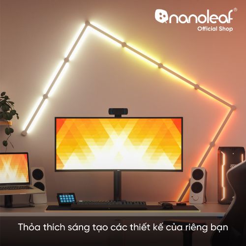 Đèn LED RGB lắp ghép thông minh Nanoleaf Lines Squared 3 thanh đèn ( Bộ mở rộng )