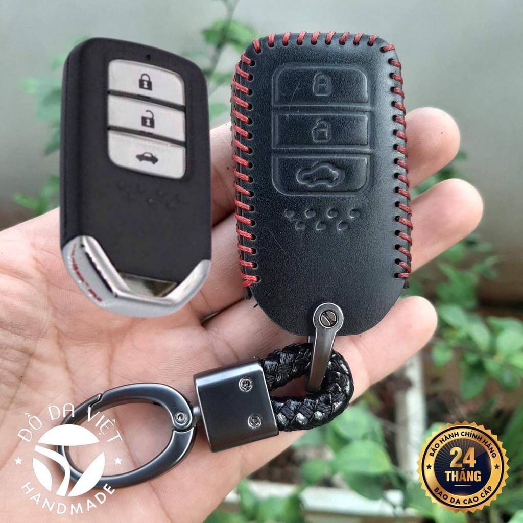 Bao Da Chìa Khóa Honda CRV, City, Civic . Da Bò Nhập Khẩu ITALIA, Khắc Tên + Số ĐT Chủ Xe