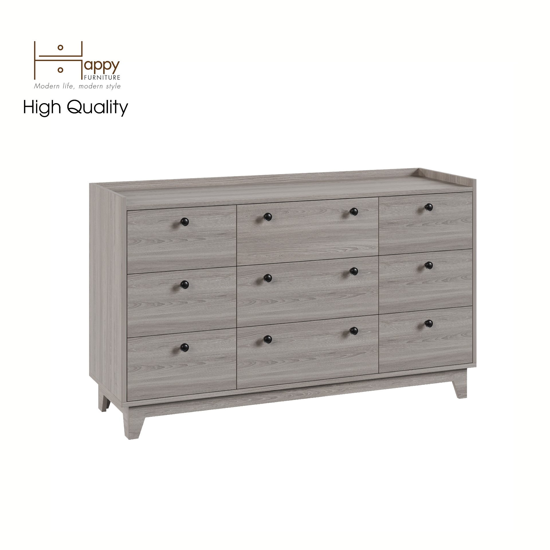 [Happy Home Furniture] KINA , Tủ đựng đồ 9 ngăn kéo , 140cm x 45cm x 84cm ( DxRxC), THK_072