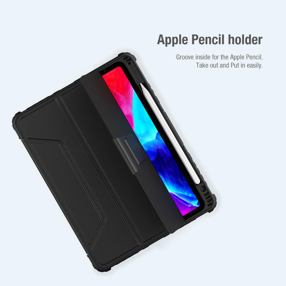 Bao da dành cho iPad Pro 11 inch (2020)  có nắp bảo vệ camera Nillkin Bumper Leather -  Hàng chính hãng