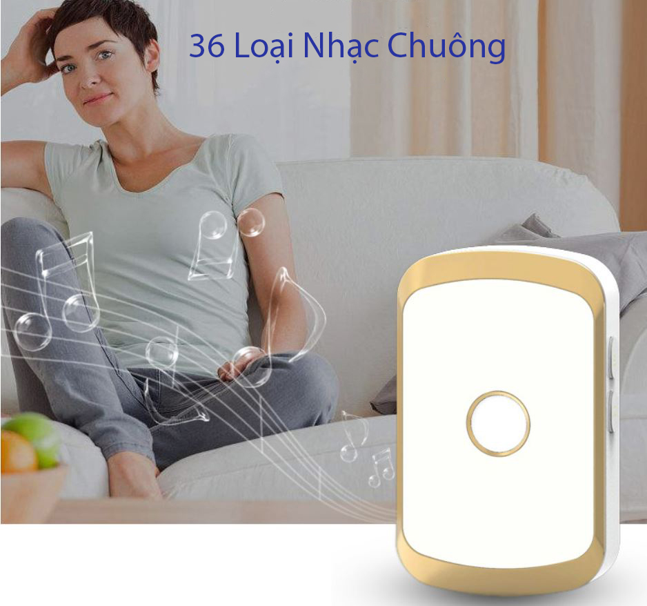 Chuông Cửa Không Dây Thông Minh KUNBE A20, Chống Nước, Chống Bụi, Nhiều Màu Với 36 Loại Nhạc Chuông, Khoảng Cách Sử Dụng Trong 300M