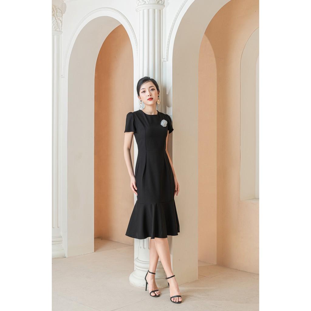 Váy cổ tròn đính hoa -Kira Dress-V09-wfstudios
