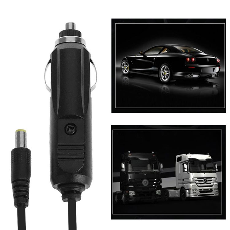Dây nguồn ôtô xe máy 12V 24V 120W đuôi đực jack DC đực 5.5x2.1 mm