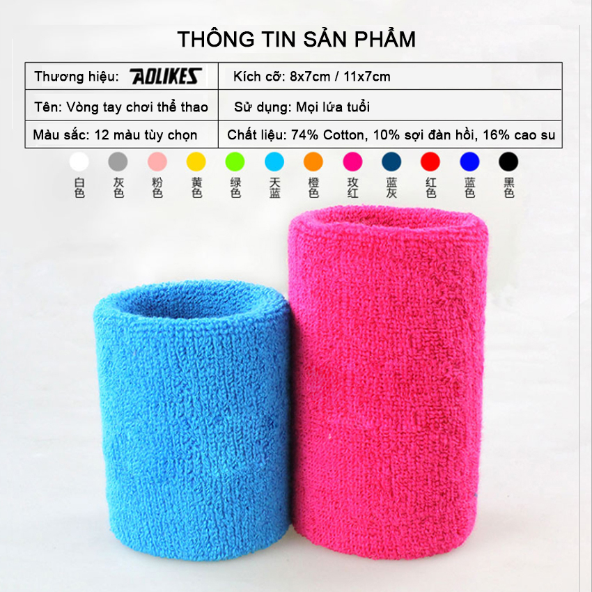 Băng Cổ tay Thấm Hút Mồ Hôi - Bảo Vệ Cổ Tay Hỗ Trợ Tập Thể Thao