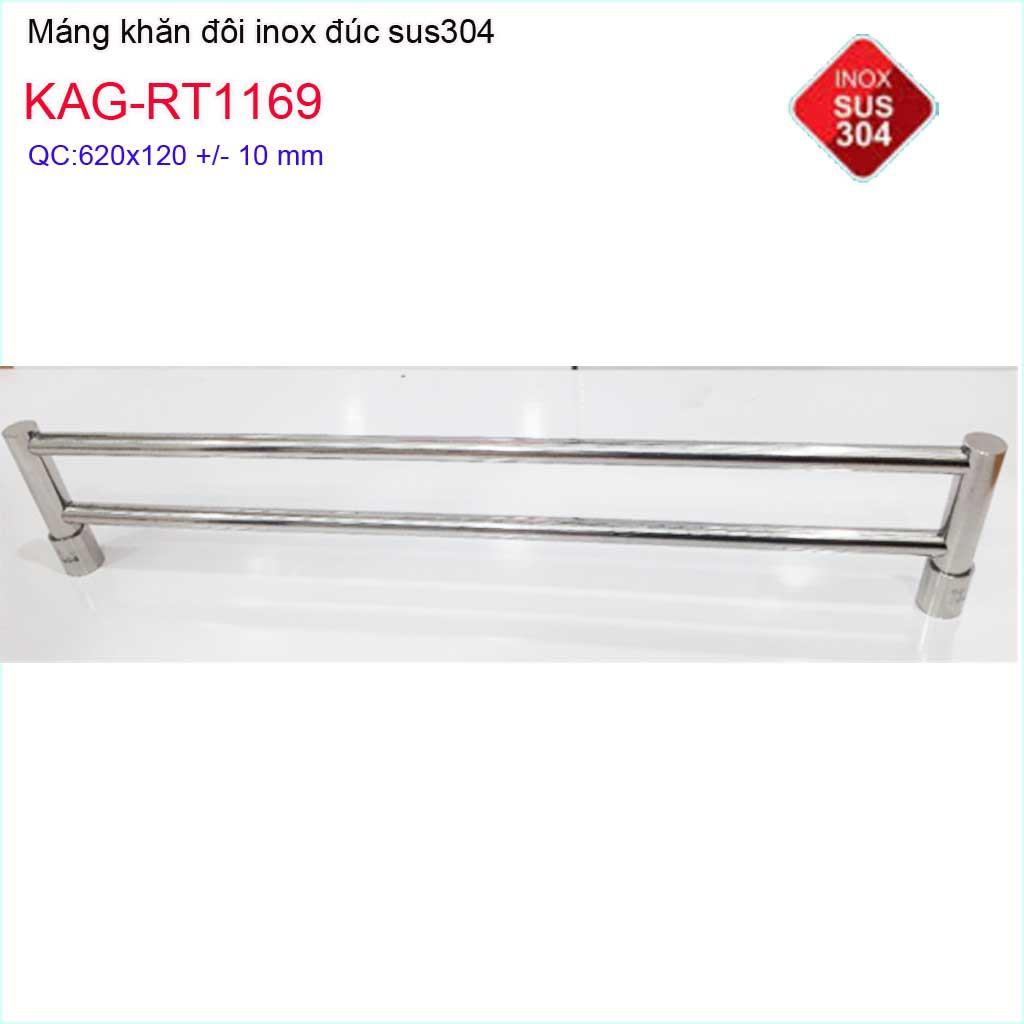 Giá treo khăn inox 304, giá vắt khăn, thanh treo khăn KAG-RT1169