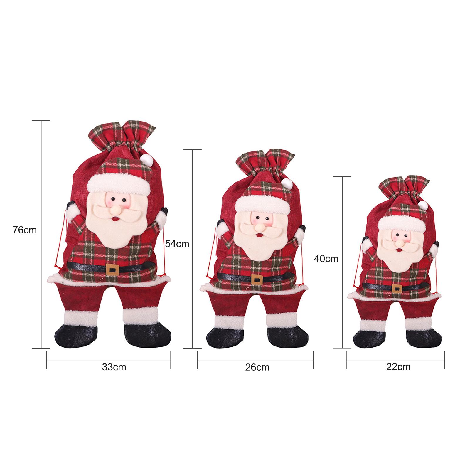 Túi Giáng sinh đựng kẹo có dây rút, túi trang trí giáng sinh