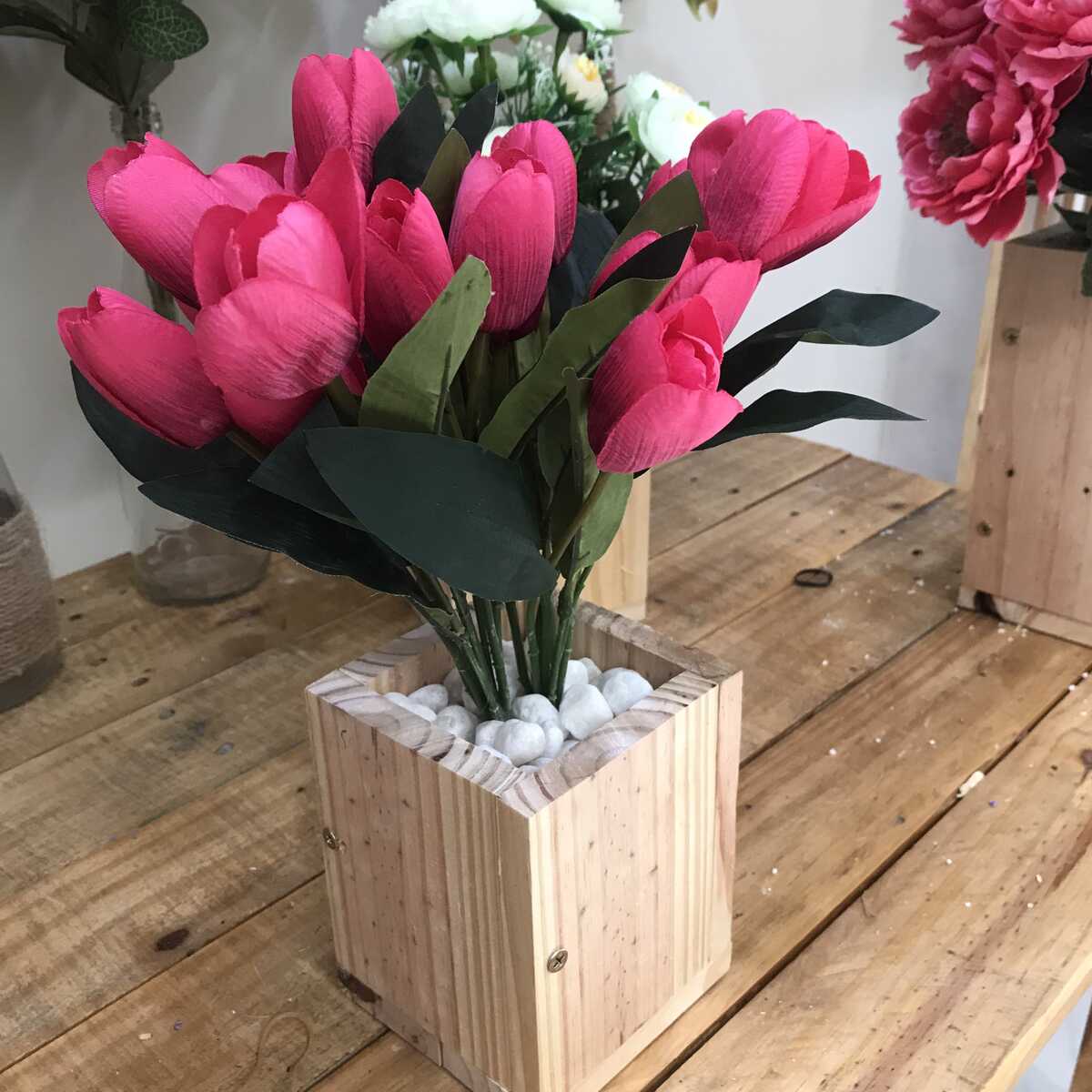 Bình Hoa Giả -  Hoa Tulip  - Hoa Giả Cao Cấp - Hoa Giả Để Bàn