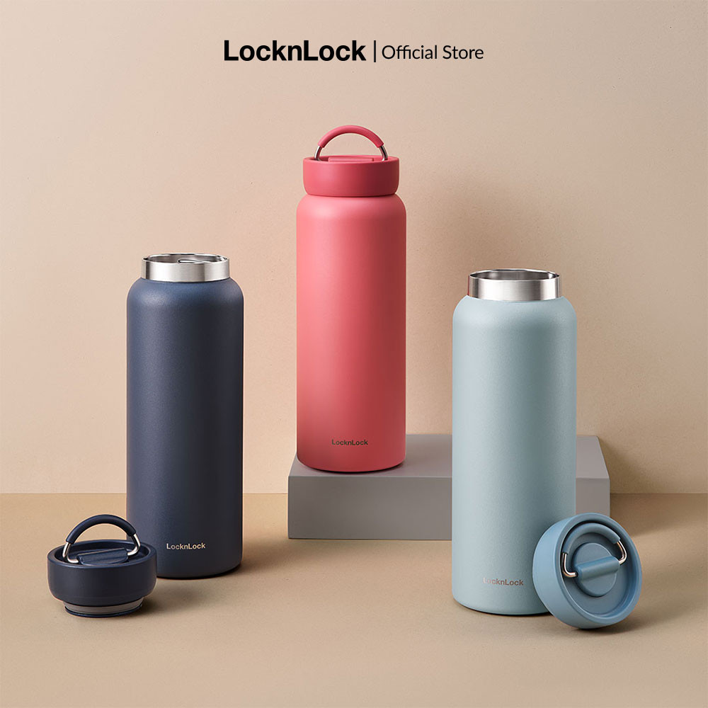 Bình giữ nhiệt Lock&amp;Lock Jumbo Tumbler 900ml LHC4300, Hàng chính hãng, quai xách inox, giữ nhiệt 24h - JoyMall