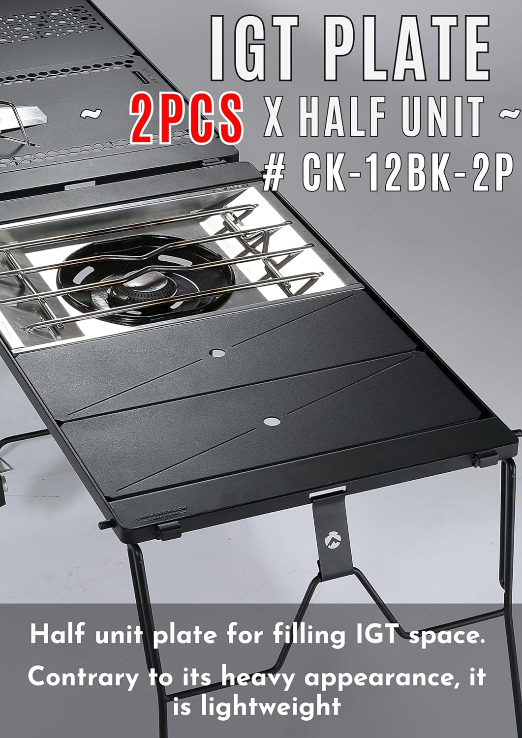 Mặt bàn nhôm một phần hai Campingmoon IGT CK-12BK-2P CK12BK (2 tấm)