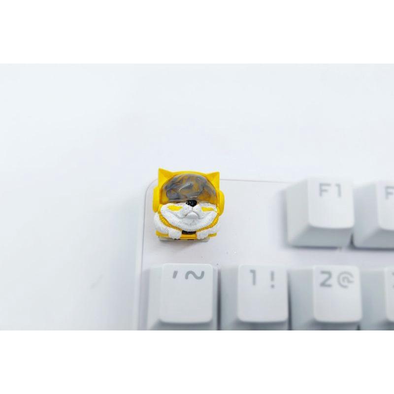 Keycap Sirius Clone tone trắng vàng trang trí bàn phím cơ