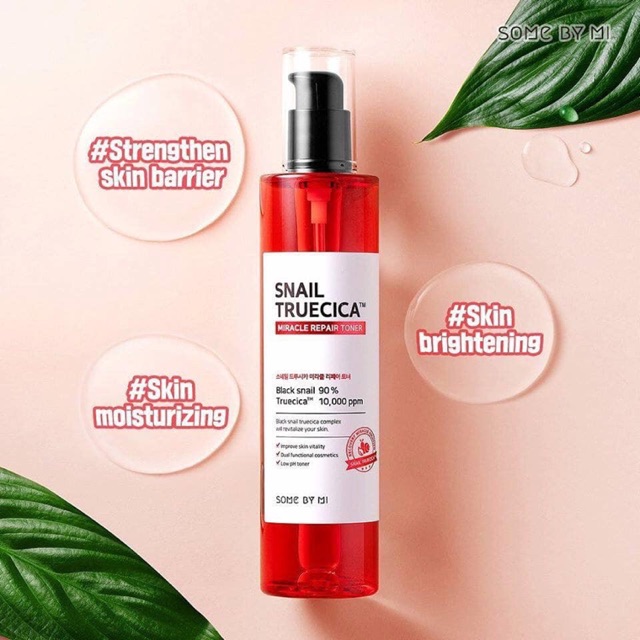 Bộ 3 Sản Phẩm Dưỡng Da, Cải Thiện Sẹo Lõm Some By Mi Snail Truecica Miracle Repair Gồm Toner Snail 135ml + Serum Snail 50ml + Kem dưỡng Snail 60g (Tặng 1 Mặt Nạ Sexylook)