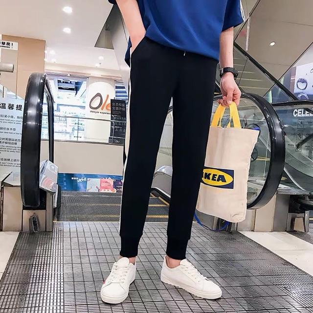 quần jogger Nỉ unisex Sọc Bự nam nữ phong cách ulzzang Wind