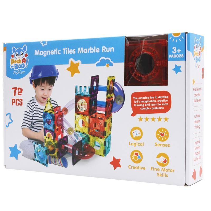 Đồ Chơi Steam - Bộ Xếp Hình Nam Châm 72 Chi Tiết - Peek A Boo! PAB028