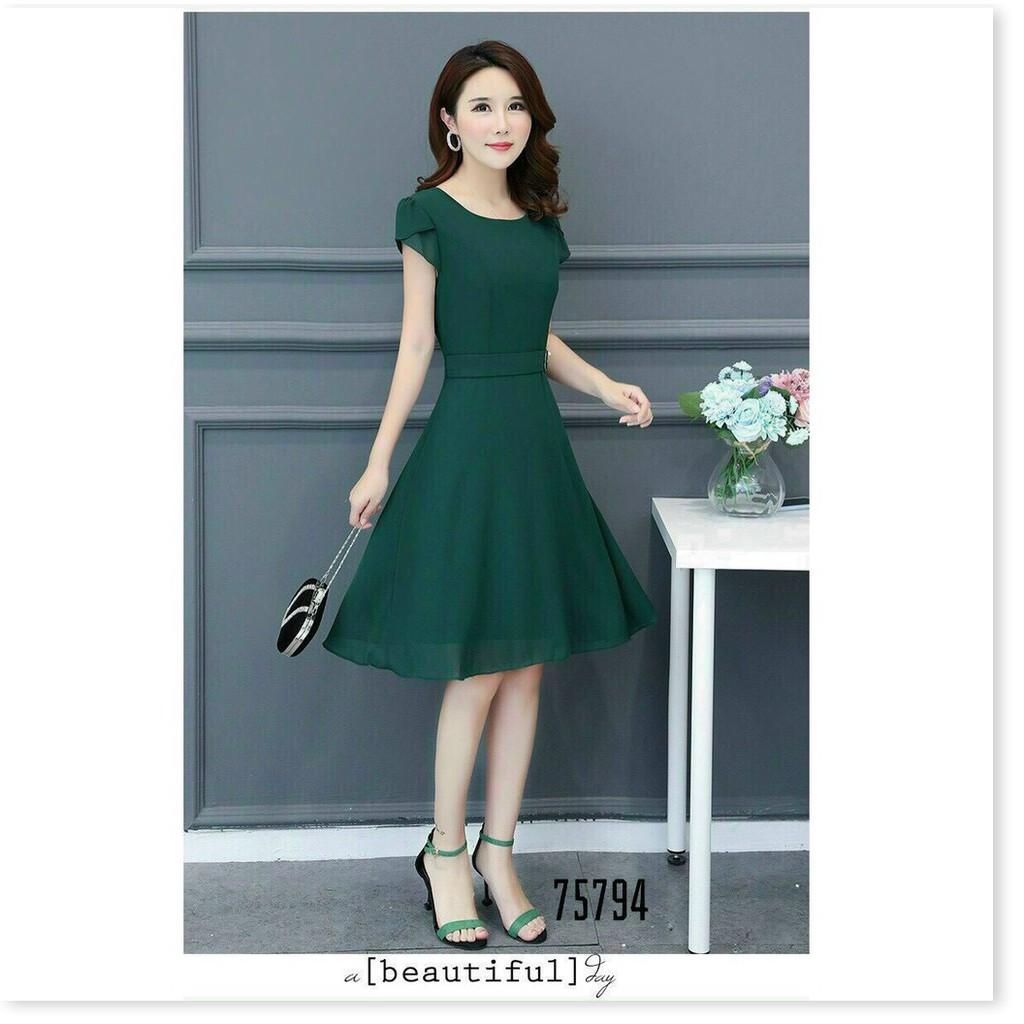 ĐẦM VOAN CHIFFON DÁNG SUÔNG,HỌA TIẾT TRƠN NHƯNG KHÔNG KÉM PHẦN SANG TRỌNG KHÁNH AN STORE