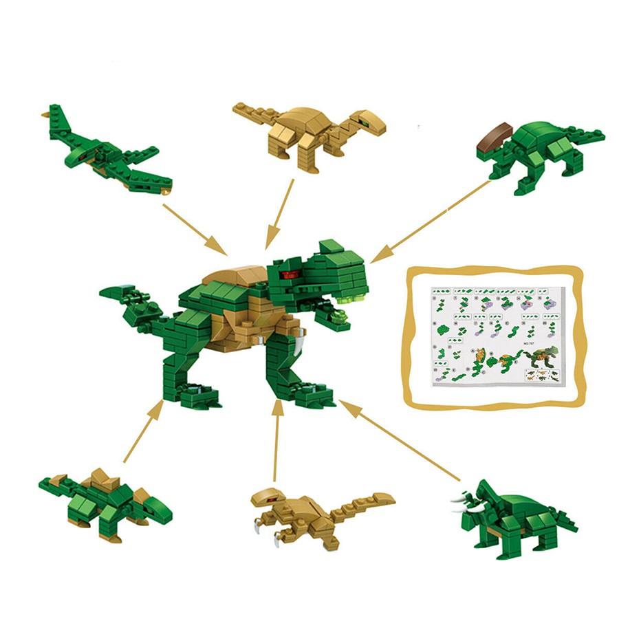 Bộ sưu tập 6 trứng khủng long ghép thành khủng long T-rex khổng lồ